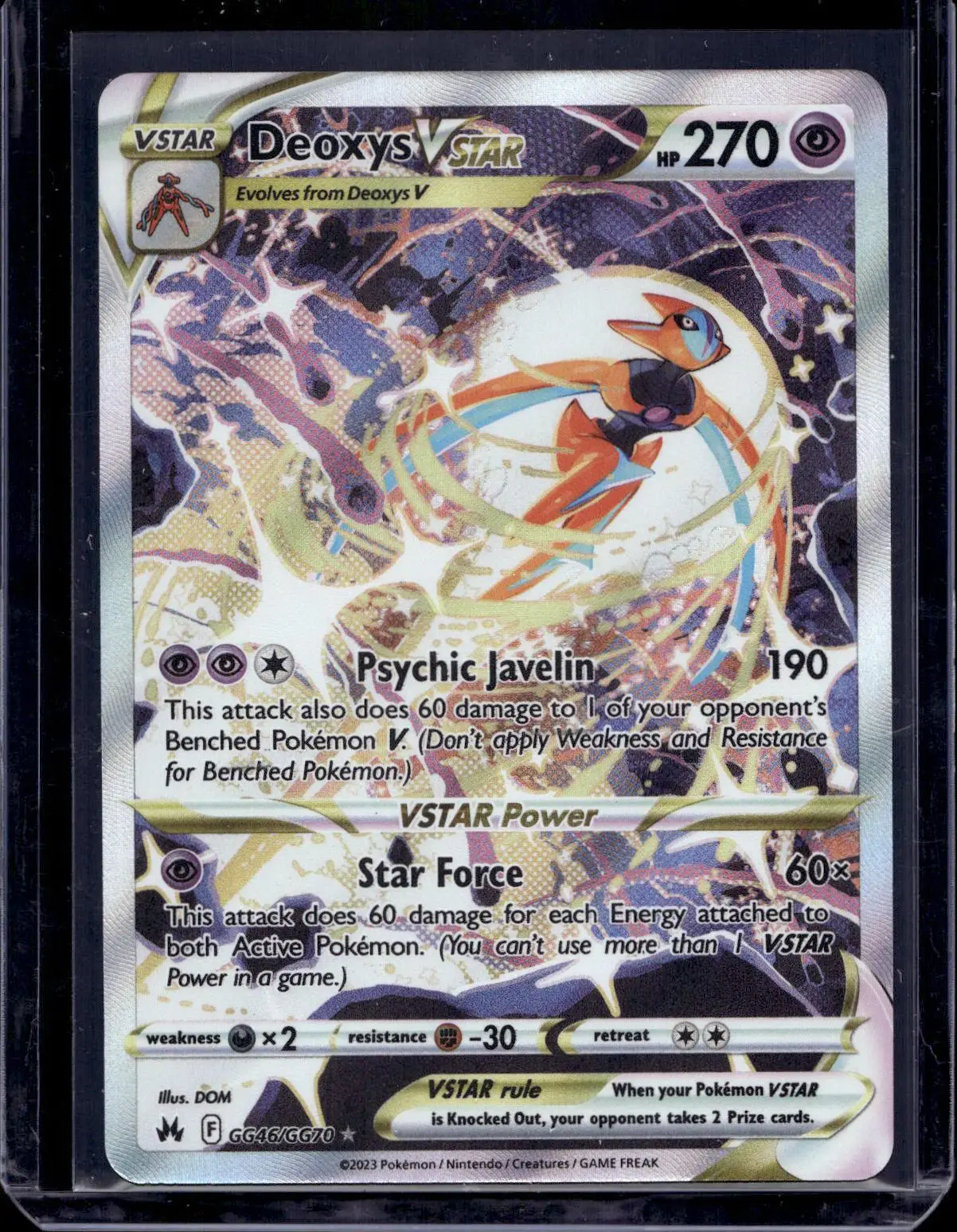 Deoxys VSTAR Pokemon SWSH: Crown Zenith: Galarian Gallery GG46/GG70