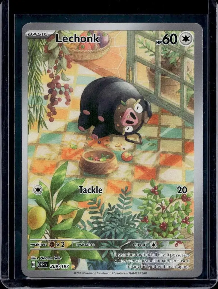 Lechonk Pokemon SV03: Obsidian Flames 209/197