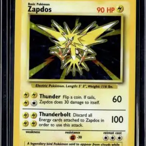 Zapdos Holo Pokemon Base Set 16/102