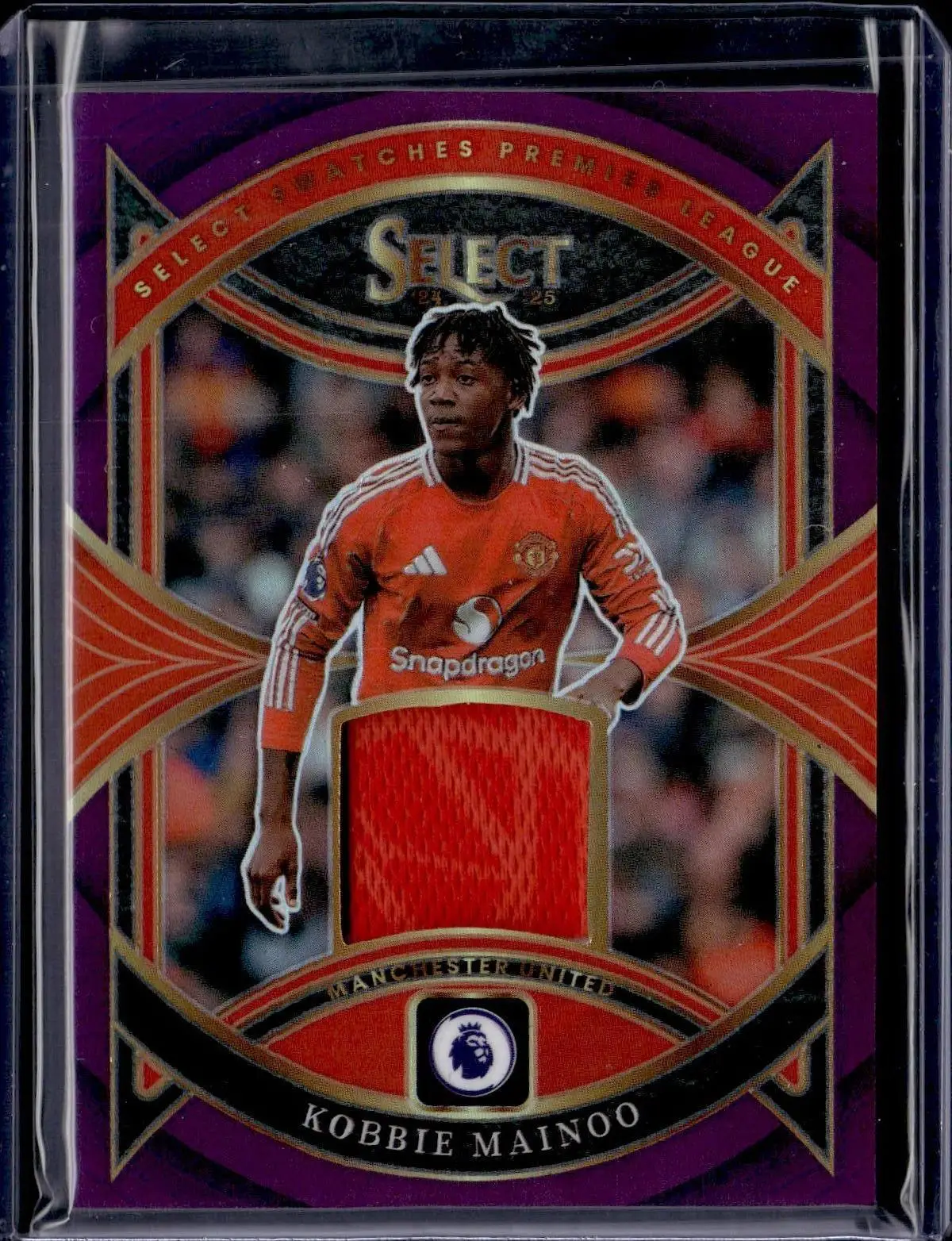 Kobbie Mainoo 2024-25 Panini Select Select Swatches Purple /49 SW-KM