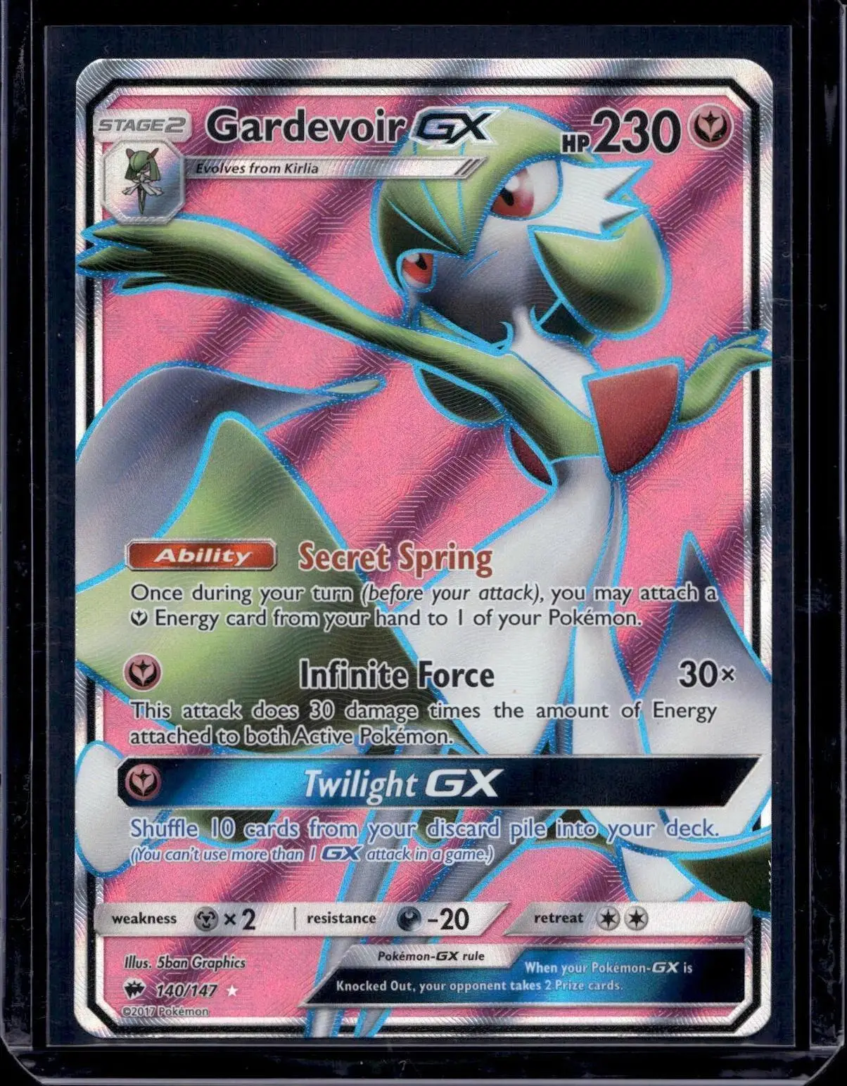 Gardevoir GX (Full Art) Pokemon SM - Burning Shadows 140/147