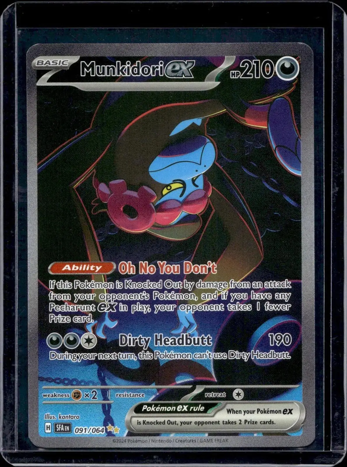 munkidori pokemon card  ex 037/064- Shrouded Fable  Double Rare Foil  Single : Toys & Games clear acrylic holder that perfectly accentuates the stunning visual design and character artwork Munkidori Ex [Super Rare SR]