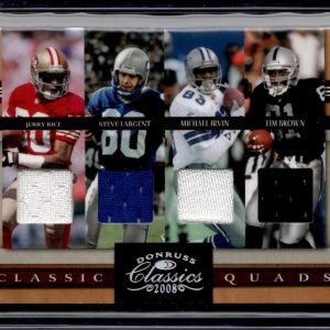Rice Largent Irvin Brown 2008 Donruss Classics Quad Jersey /100