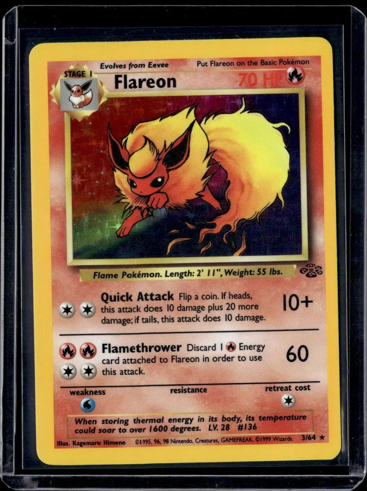 Flareon (3) Holo Pokemon Jungle 3/64