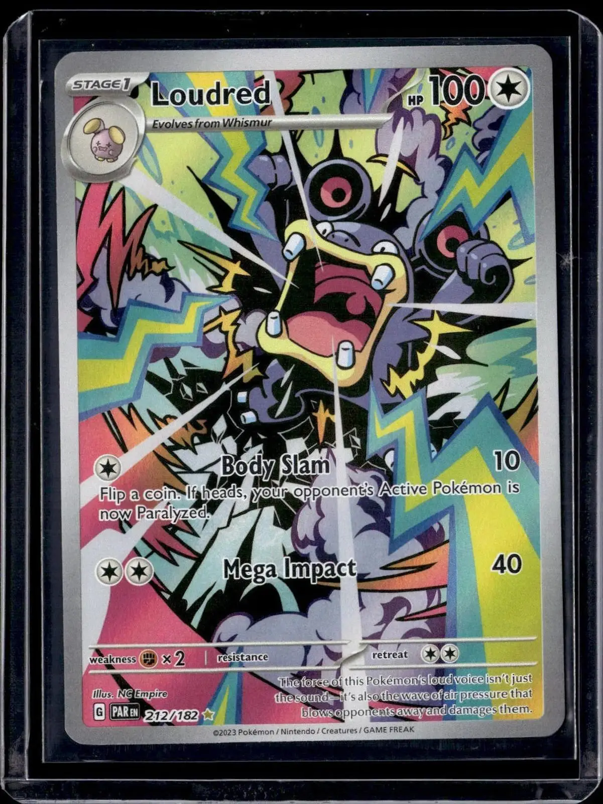 Loudred Pokemon SV04: Paradox Rift 212/182