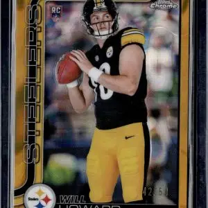 Will Howard 2025 Topps Chrome  Gold Lava /50 Rookie Pittsburgh Steelers 321