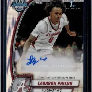 Labaron Philon 2024-25 Bowman U Chrome 1st Stealth Auto Alabama Crimson Tide 49