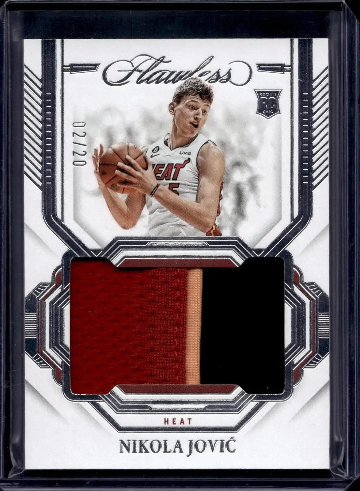 Nikola Jovic 2022-23 Panini Flawless Patch /20 RC Miami Heat PAT-JOV