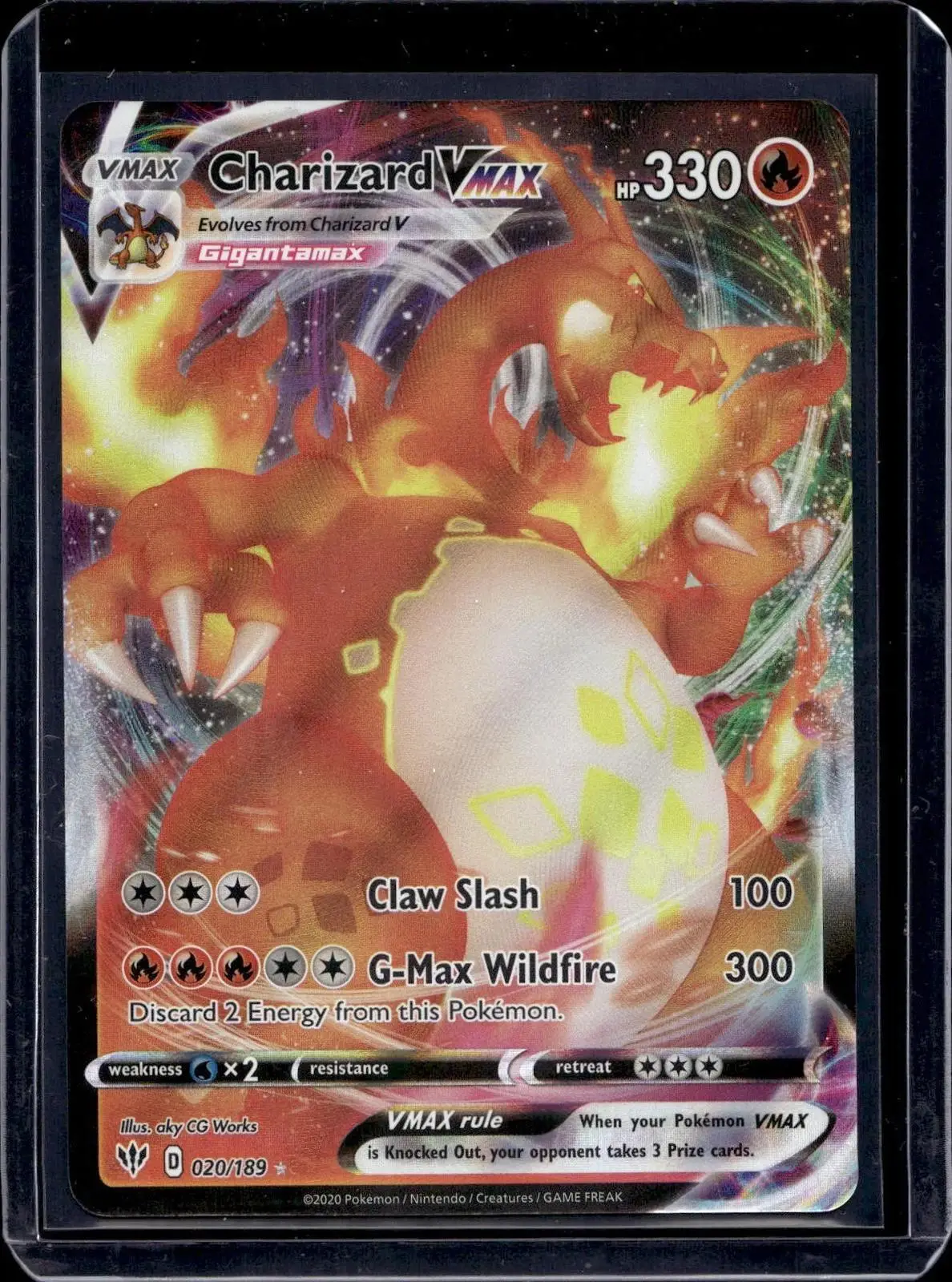 Charizard VMAX Pokemon SWSH03: Darkness Ablaze 020/189