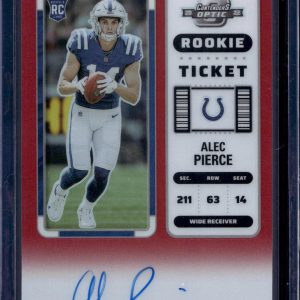 Alec Pierce 2022 Panini Contenders Red Rookie Auto /149 Indianapolis Colts 103