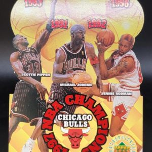 Michael Jordan Pippen Rodman 1997 Upper Deck Jumbo Die Cut /5178 Chicago Bulls