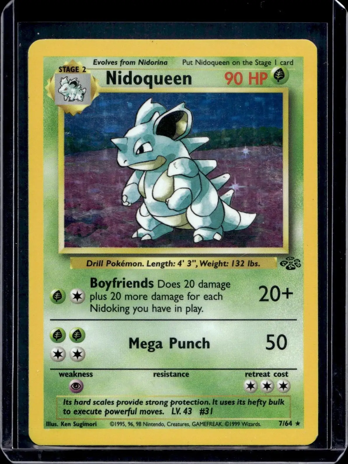 Nidoqueen (7) Holo Pokemon Jungle 7/64