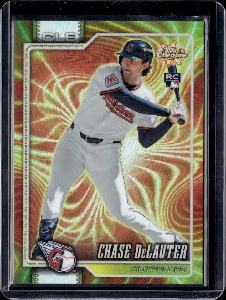 Chase DeLauter 2026 Topps Chrome Radiating Rookies Cleveland Guardians RR-8