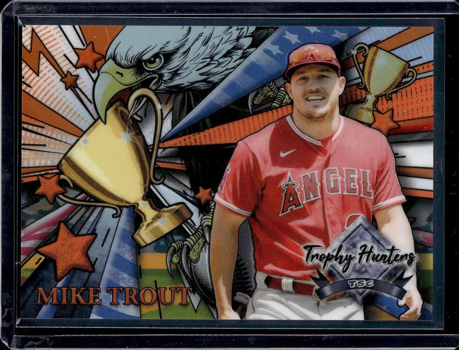 Mike Trout 2022 Stadium Club Chrome Trophy Hunters Orange Refractor /25 Angels