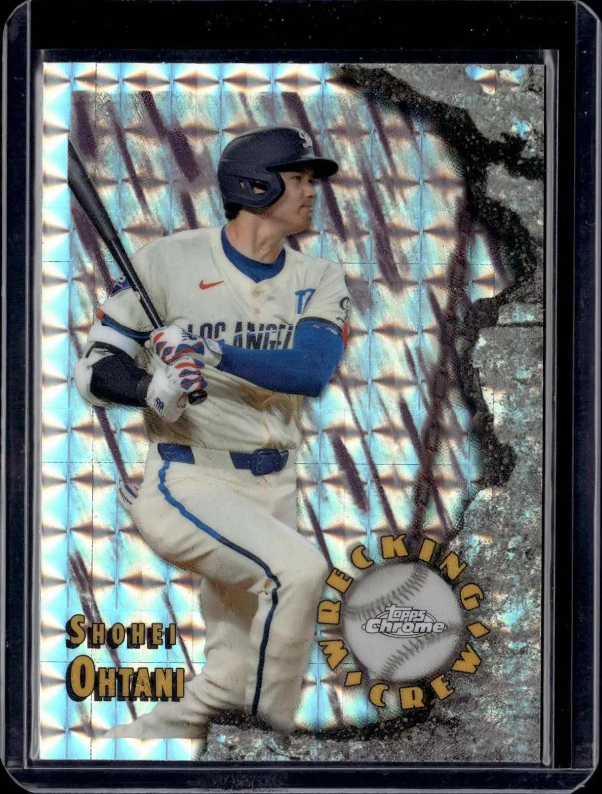 Shohei Ohtani 2026 Topps Chrome Wrecking Crew Geometric Refractor Dodgers WC-2