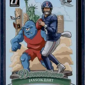 Jaxson Dart 2025 Donruss Downtown SSP RC New York Giants 14
