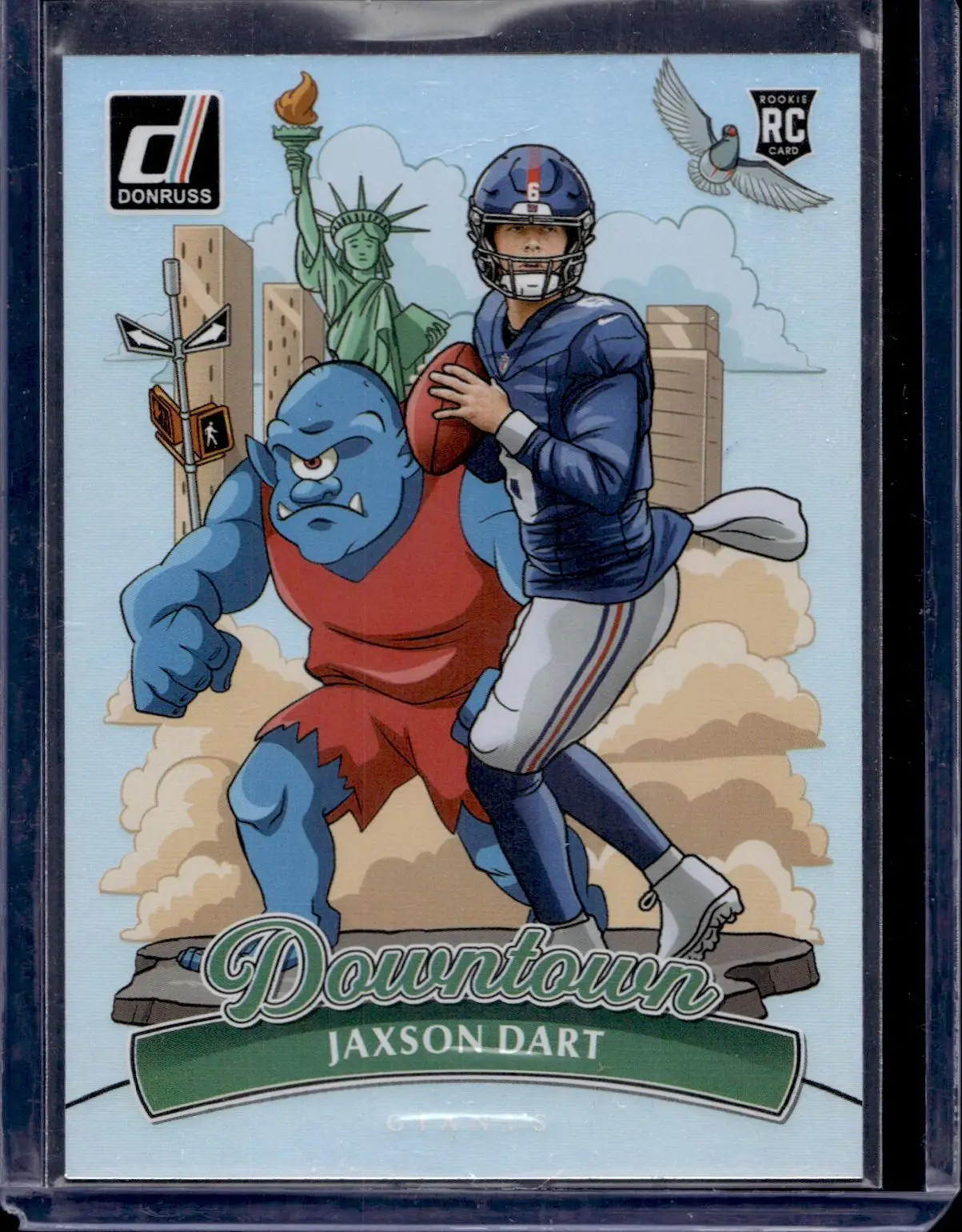 Jaxson Dart 2025 Donruss Downtown SSP RC New York Giants 14
