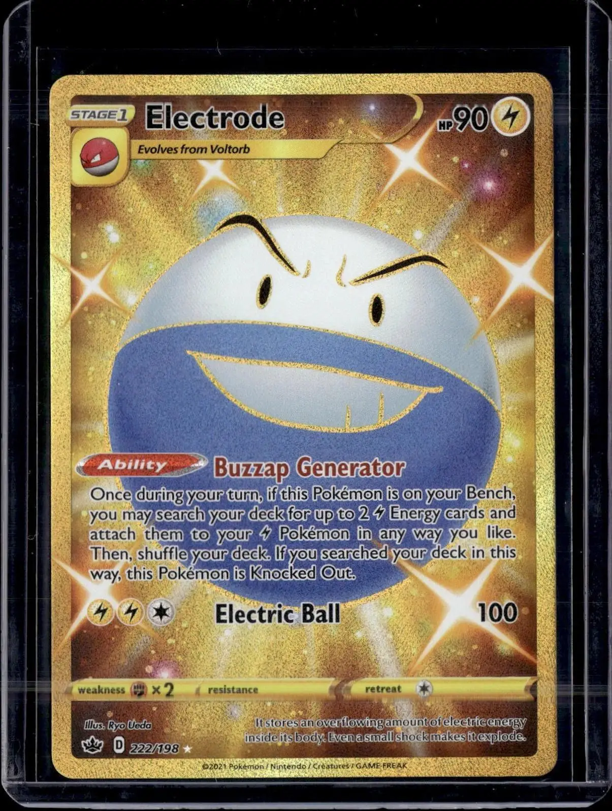 Electrode (Secret) Pokemon SWSH06: Chilling Reign 222/198