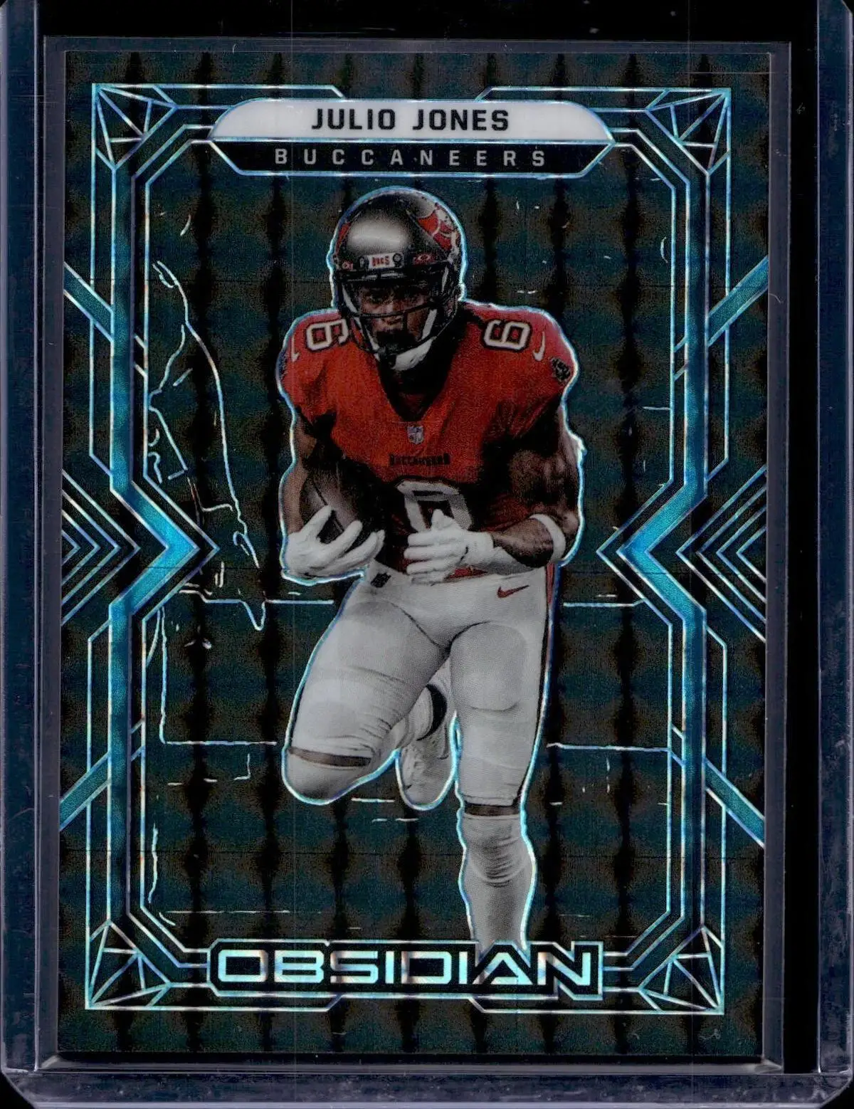 Julio Jones 2022 Panini Obsidian Electric Etch Blue Finite 1/1 Buccaneers 92