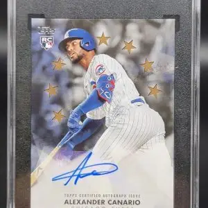 Alexander Canario 2024 Topps Gold Baseball Stars Auto /50 RC Chicago Cubs SGC 8