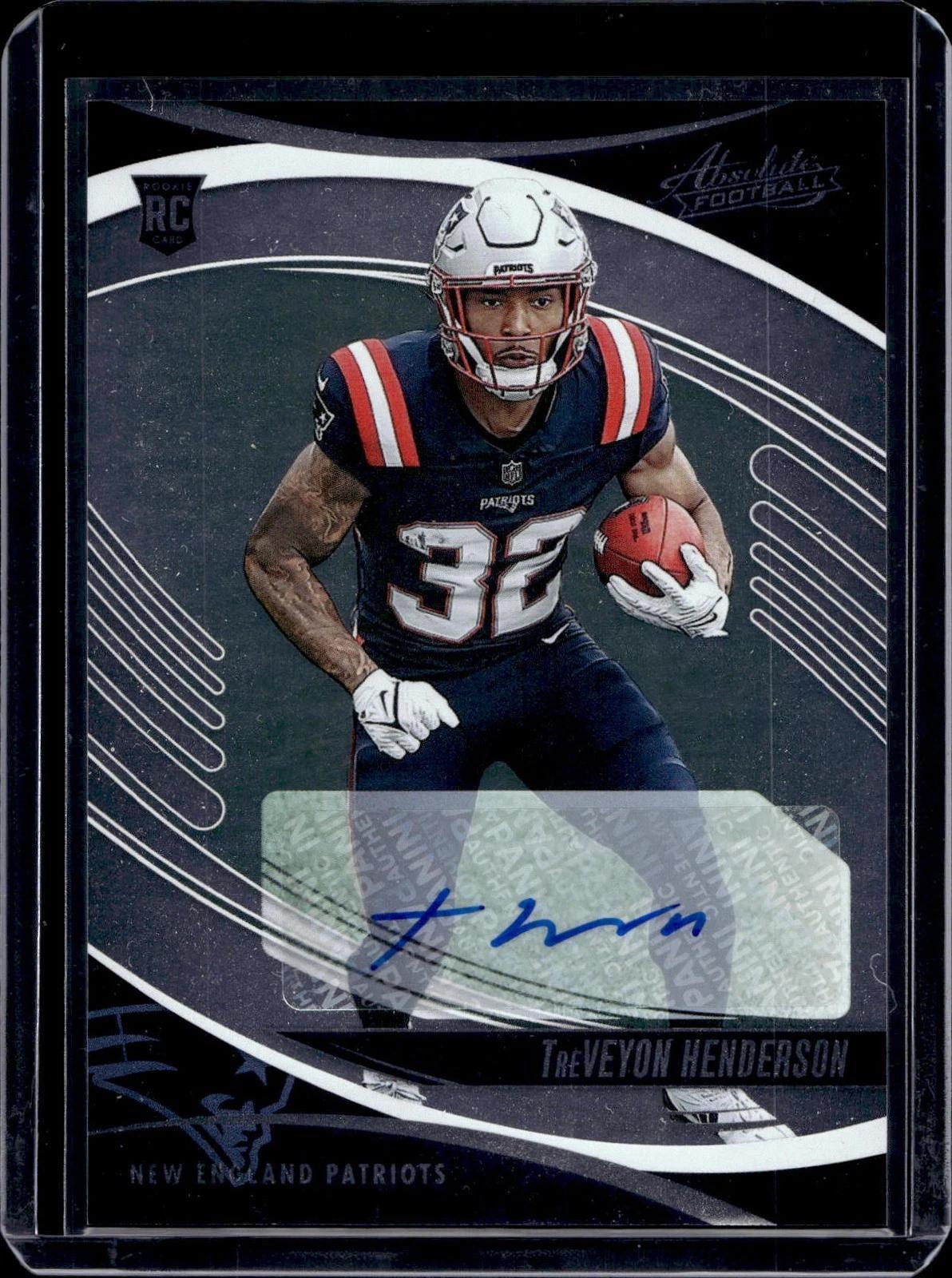 TreVeyon Henderson 2025 Panini Absolute RC Auto New England Patriots 188