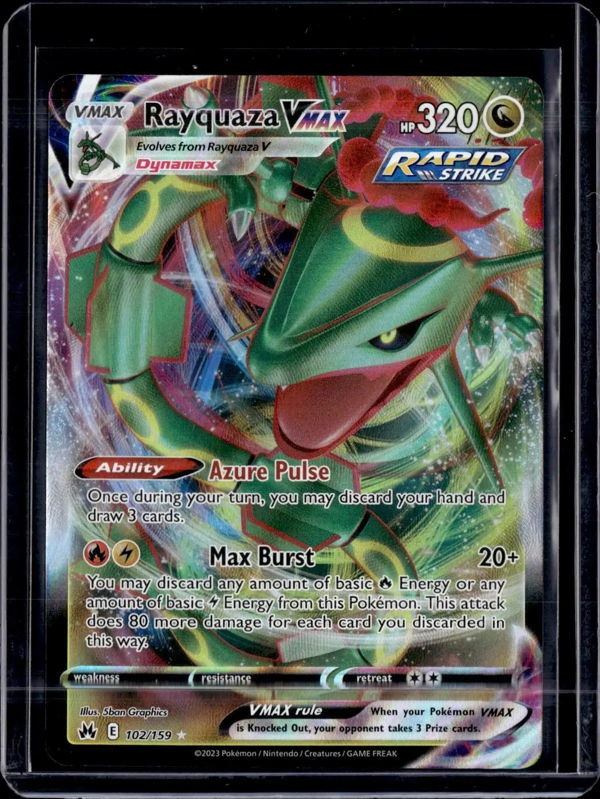 Rayquaza VMAX (102) Pokemon SWSH: Crown Zenith 102/159