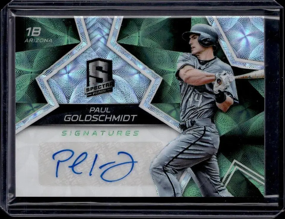Paul Goldschmidt 2017 Panini Chronicles Spectra Neon Green Auto/10 Diamondbacks