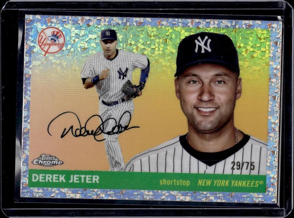 Derek Jeter 2025 Topps Chrome Platinum Rose Gold Mini-Diamond /75 Yankees 458