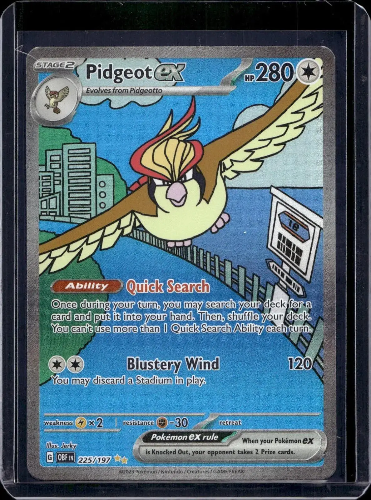 Pidgeot ex Pokemon SV03: Obsidian Flames 225/197