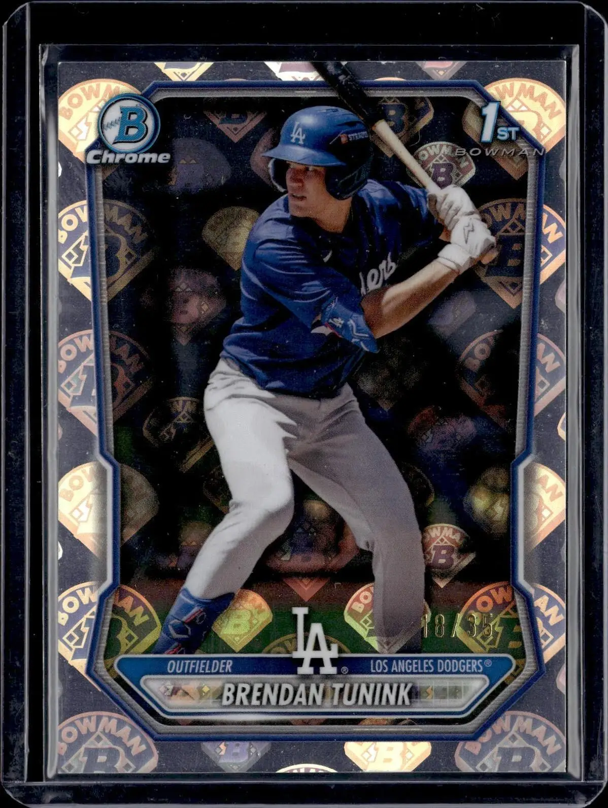 Brendan Tunink 2026 Bowman Chrome 1st LogoFractor /35 Los Angeles Dodgers BCP-59