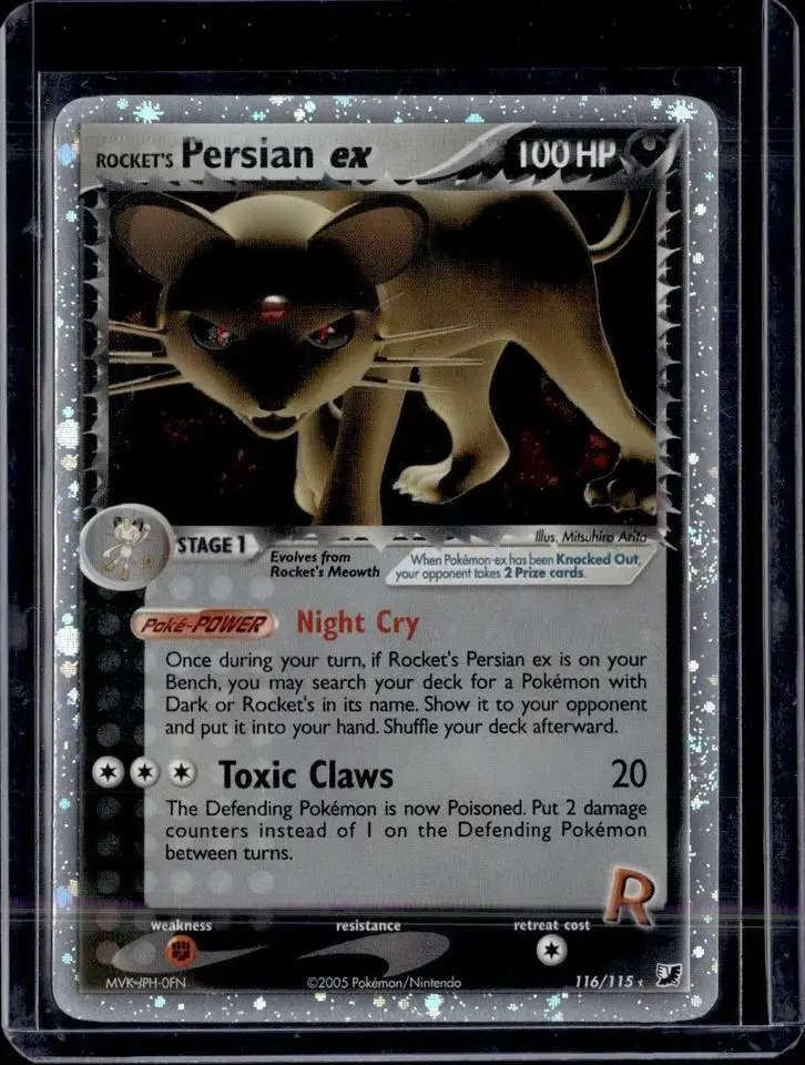 Rocket's Persian ex Pokemon EX Unseen Forces 116/115