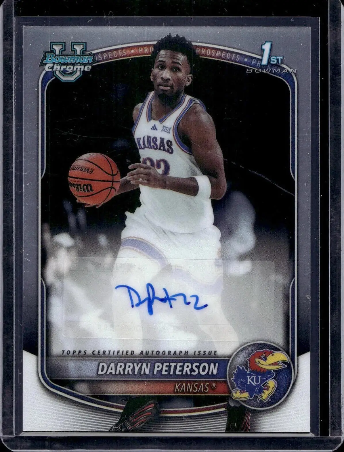 Darryn Peterson 2025-26 Bowman Chrome 1st Auto Kansas Jayhawks CPA-DP