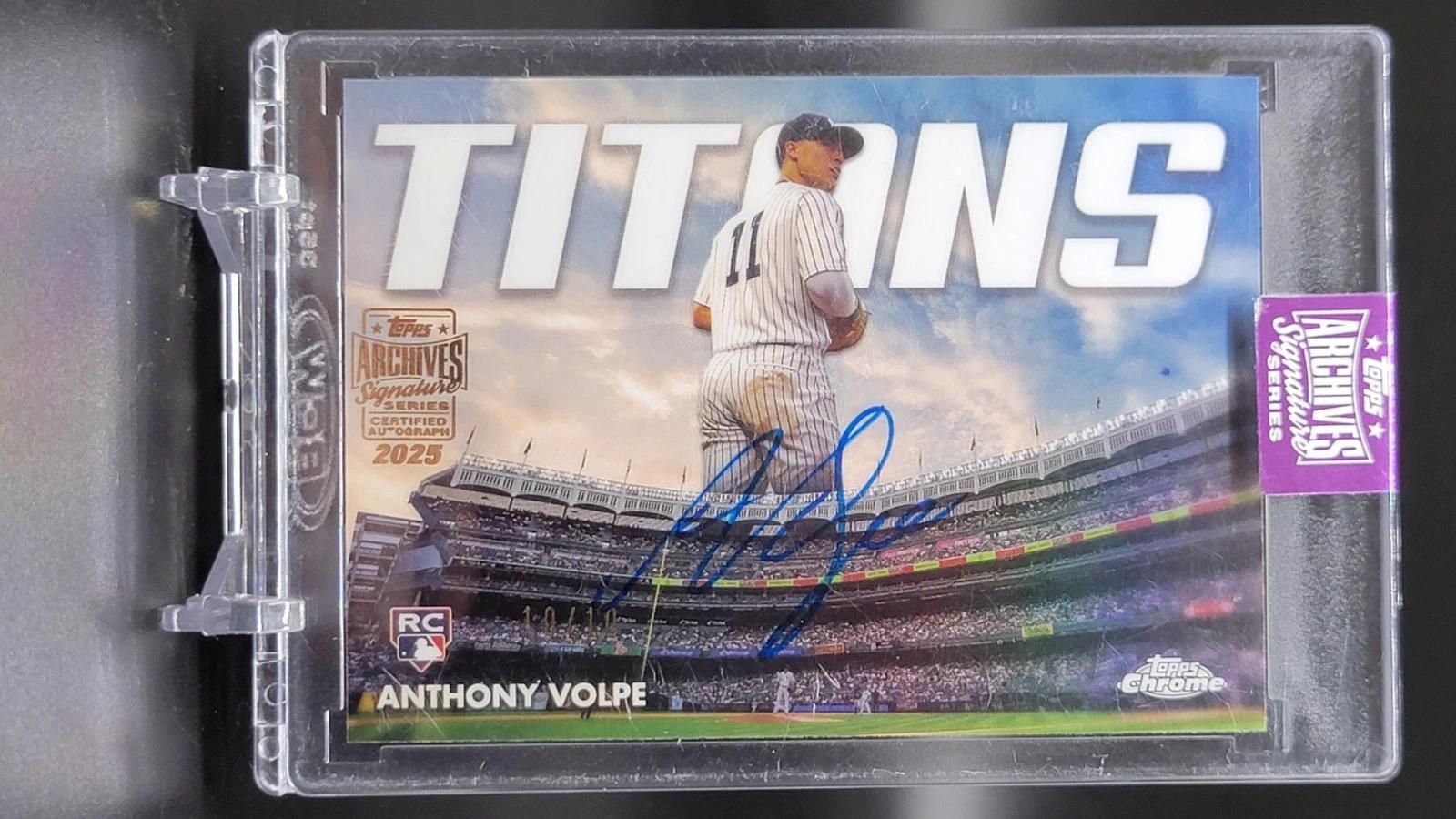 Anthony Volpe 2025 Topps Archives Signature Auto 10/10 New York Yankees