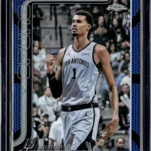 Victor Wembanyama 2025-26 Topps Chrome Update Blue Basketball /150 Spurs 22