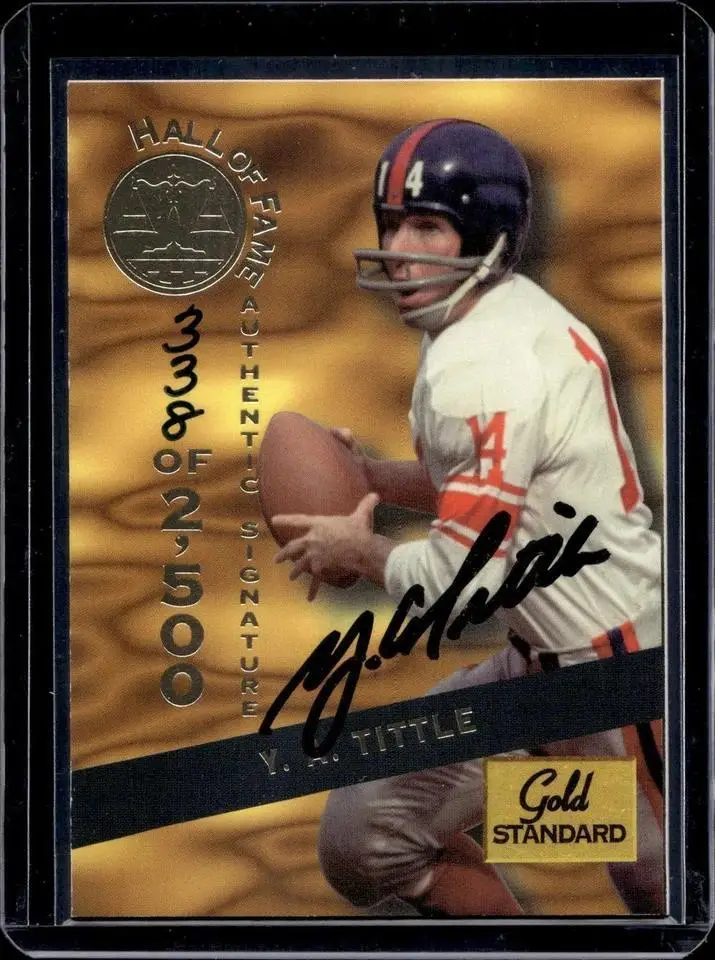 Y.A. Tittle 1994 Signature Rookies Gold Standard Auto /2500 New York Giants