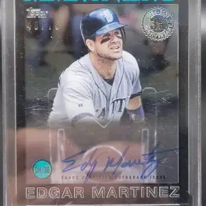 Edgar Martinez 2021 Topps Clearly Authentic Auto /75 Seattle Mariners 86TBA-EM