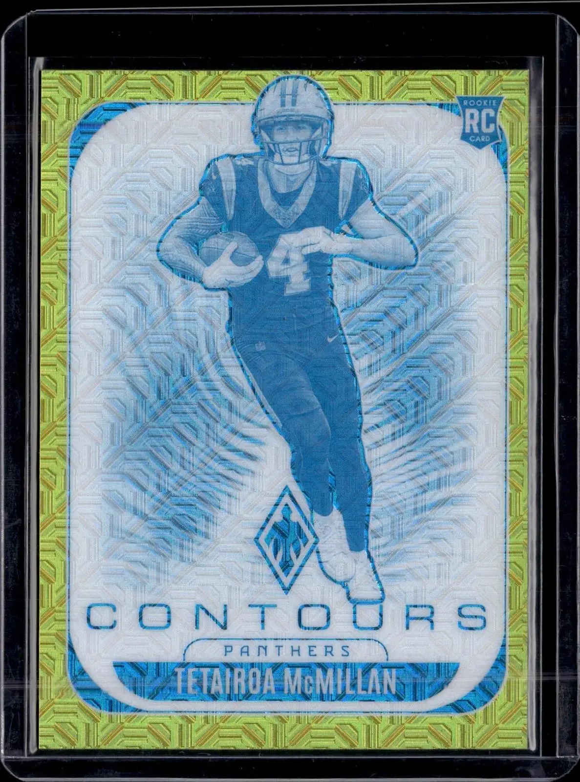 Tetairoa McMillan 2025 Panini Phoenix Contours Yellow Mojo Prizm /49 Panthers
