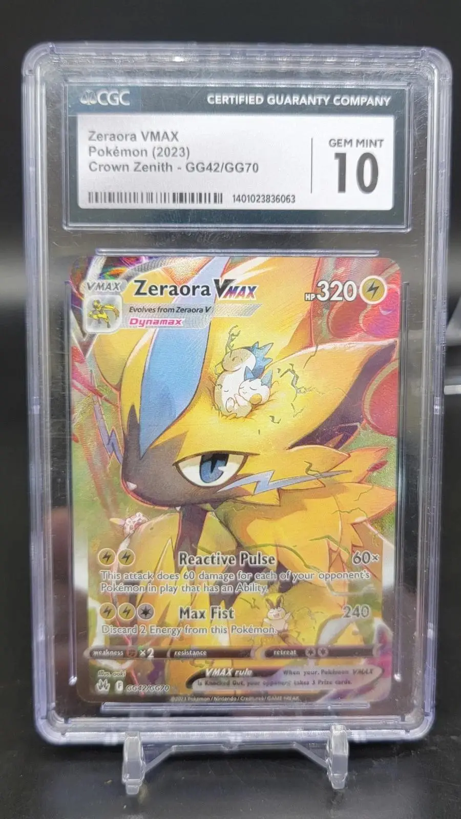 Zeraora VMAX Pokemon Crown Zenith GG42/GG70 CGC 10