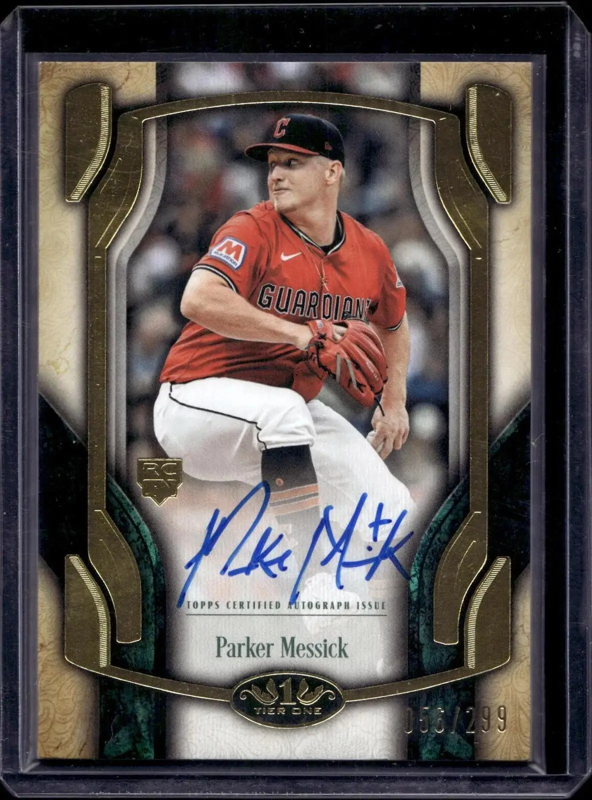 Parker Messick 2026 Topps Tier One Break Out Auto /299 Cleveland Guardians