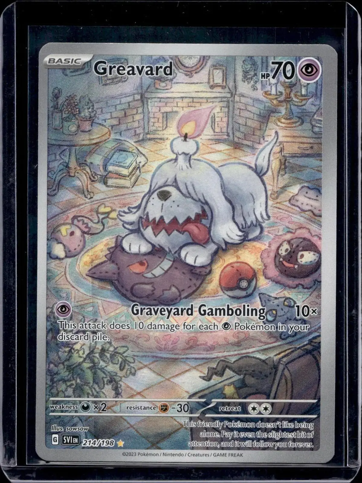 Greavard Pokemon SV01: Scarlet & Violet Base Set 214/198