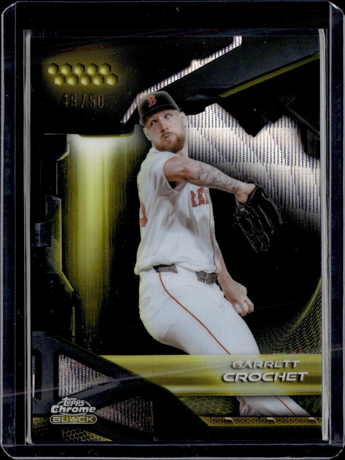 Garrett Crochet 2026 Topps Chrome Black Gold Wave Refractor /50 Red Sox 134