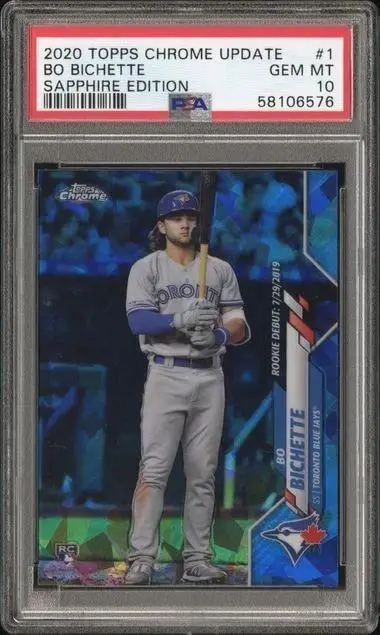 Bo Bichette 2020 Topps Chrome Update Sapphire Edition Rookie PSA 10