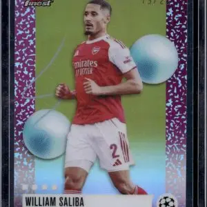 William Saliba 2025-26 Finest UEFA Gold Refractor /25 Arsenal FC 206