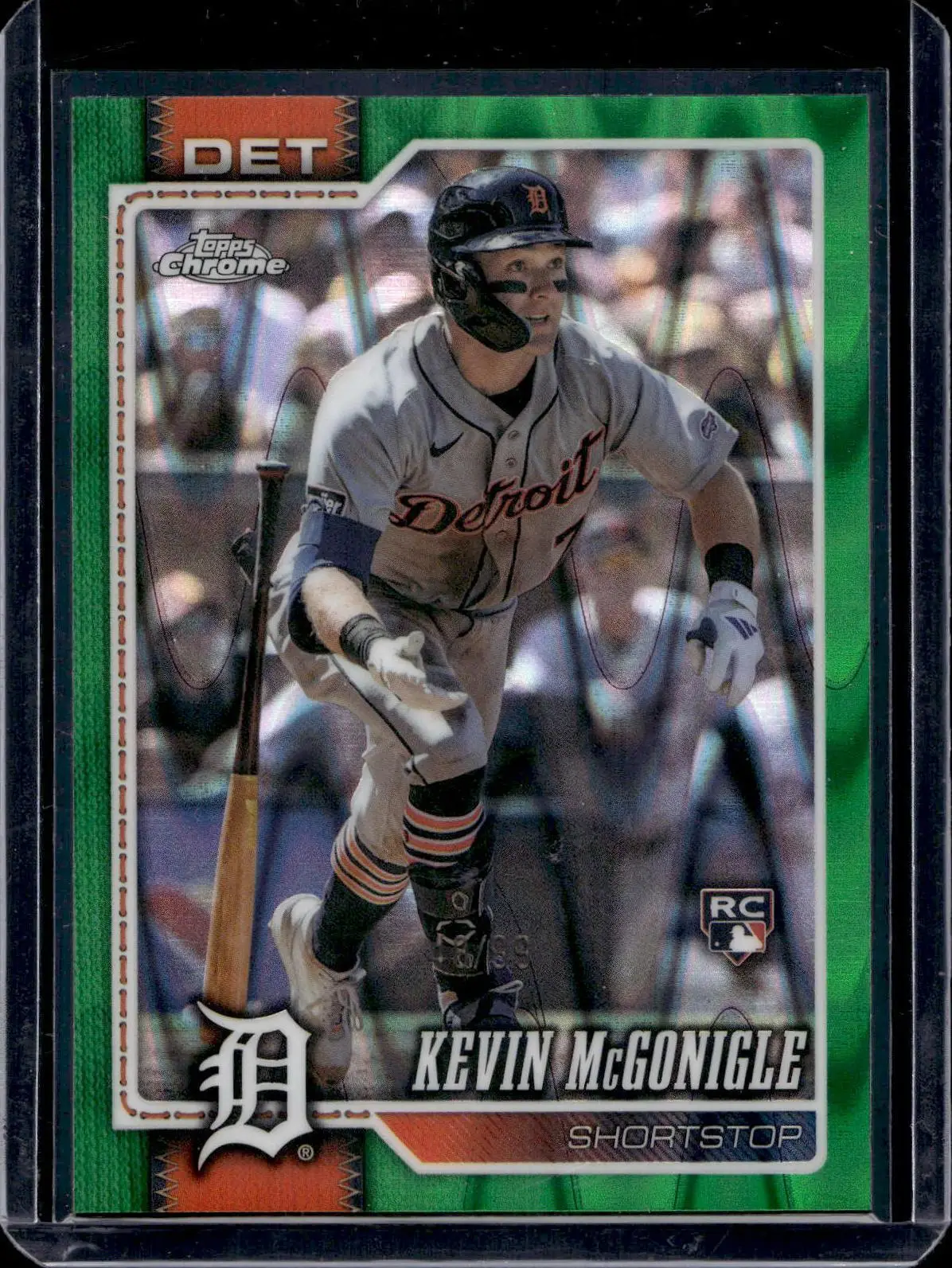 Kevin McGonigle 2026 Topps Chrome Green Raywave Refractor /99 RC Tigers 16