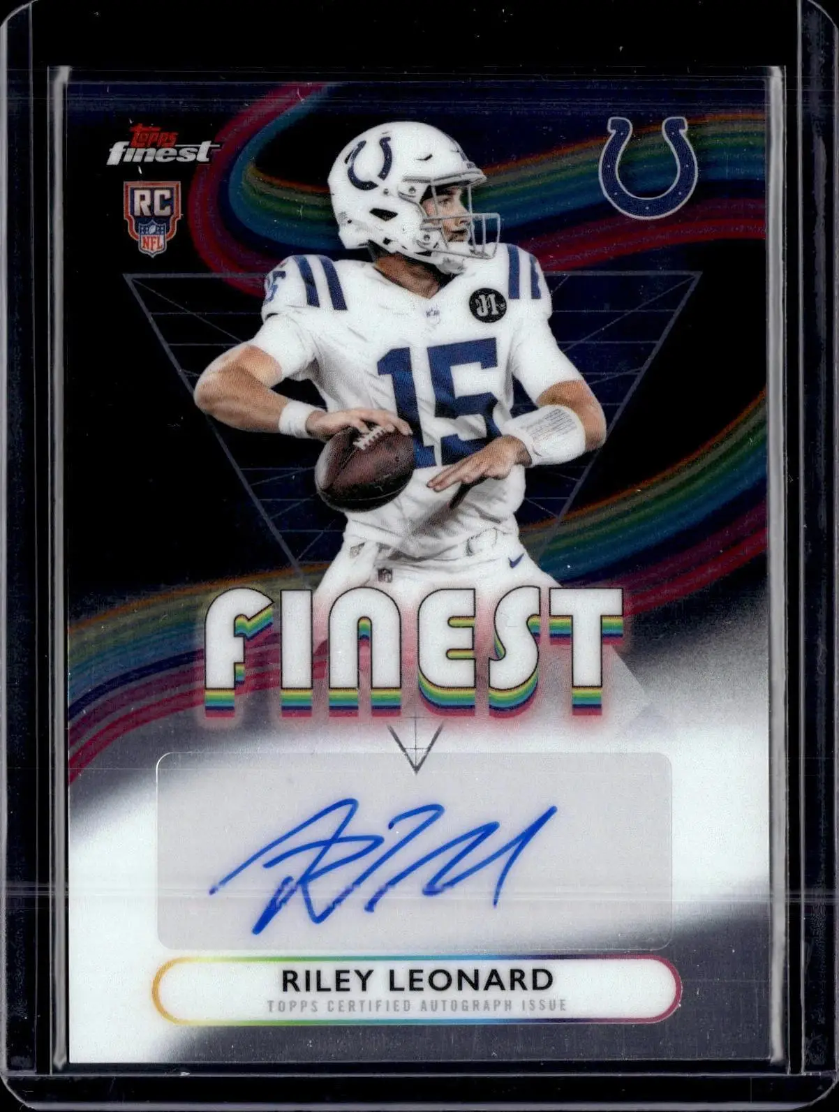 Riley Leonard 2025 Finest Rookie Auto Indianapolis Colts RFA-RL