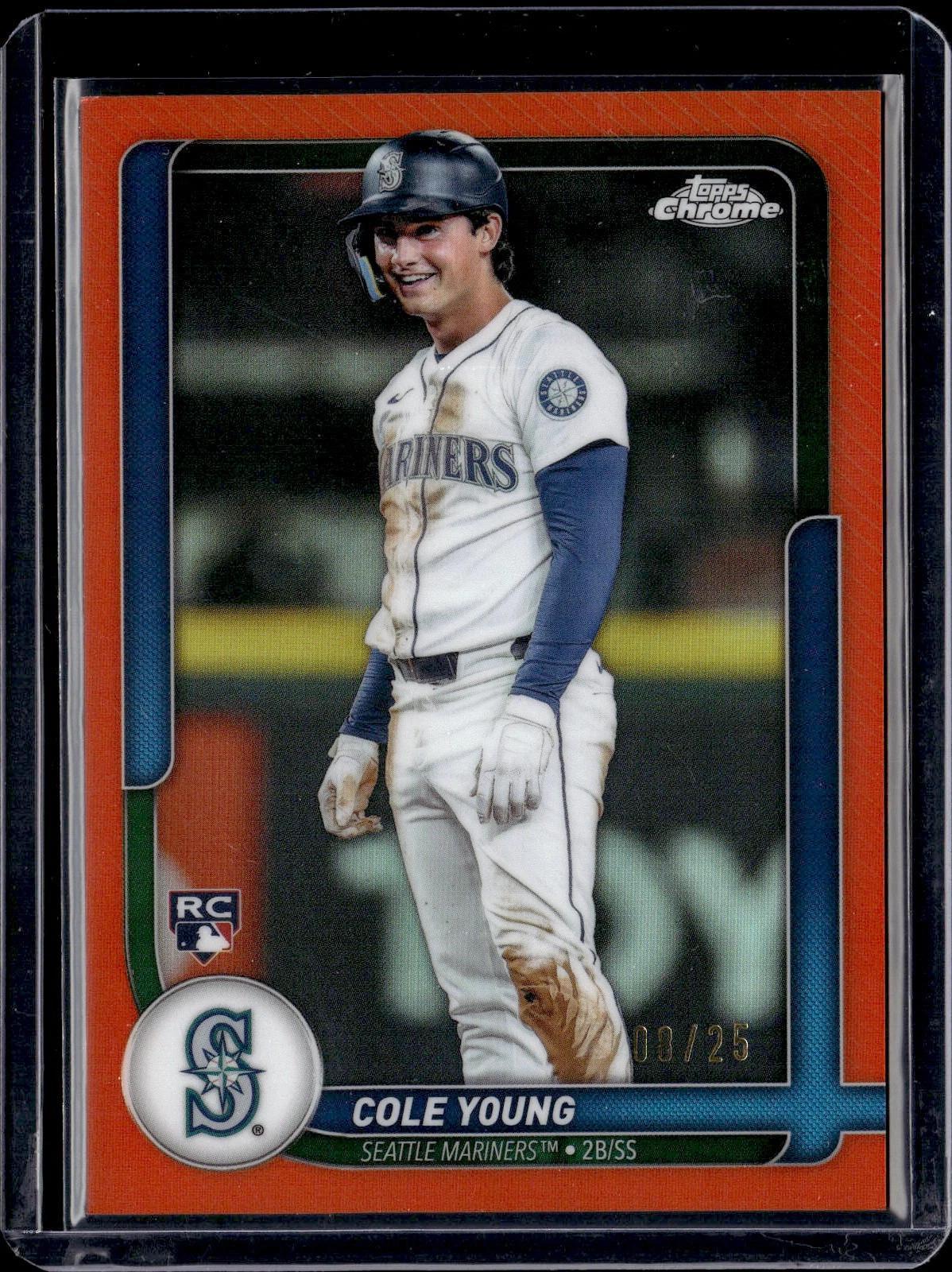 Cole Young ***2026 Topps Flagship Collection Chrome Orange /25 Seattle Mariners 15