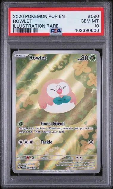 Rowlet Pokemon Perfect Order Illustration Rare 090/088 PSA 10