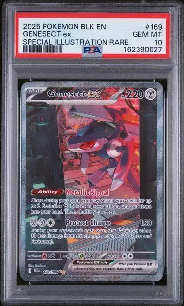 Genesect ex Pokemon Black Bolt Special Illustration Rare 169/086 PSA 10