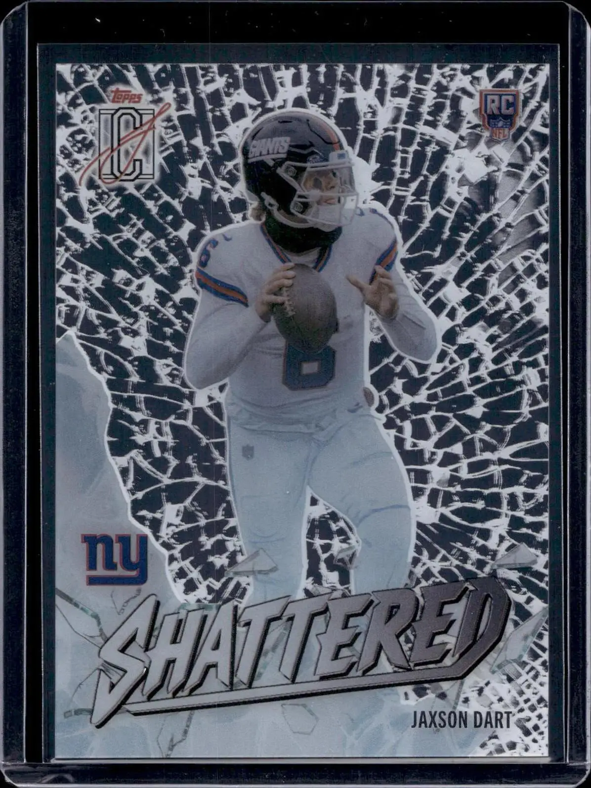 Jaxson Dart 2025 Topps Signature Class Shattered SSP New York Giants S-22