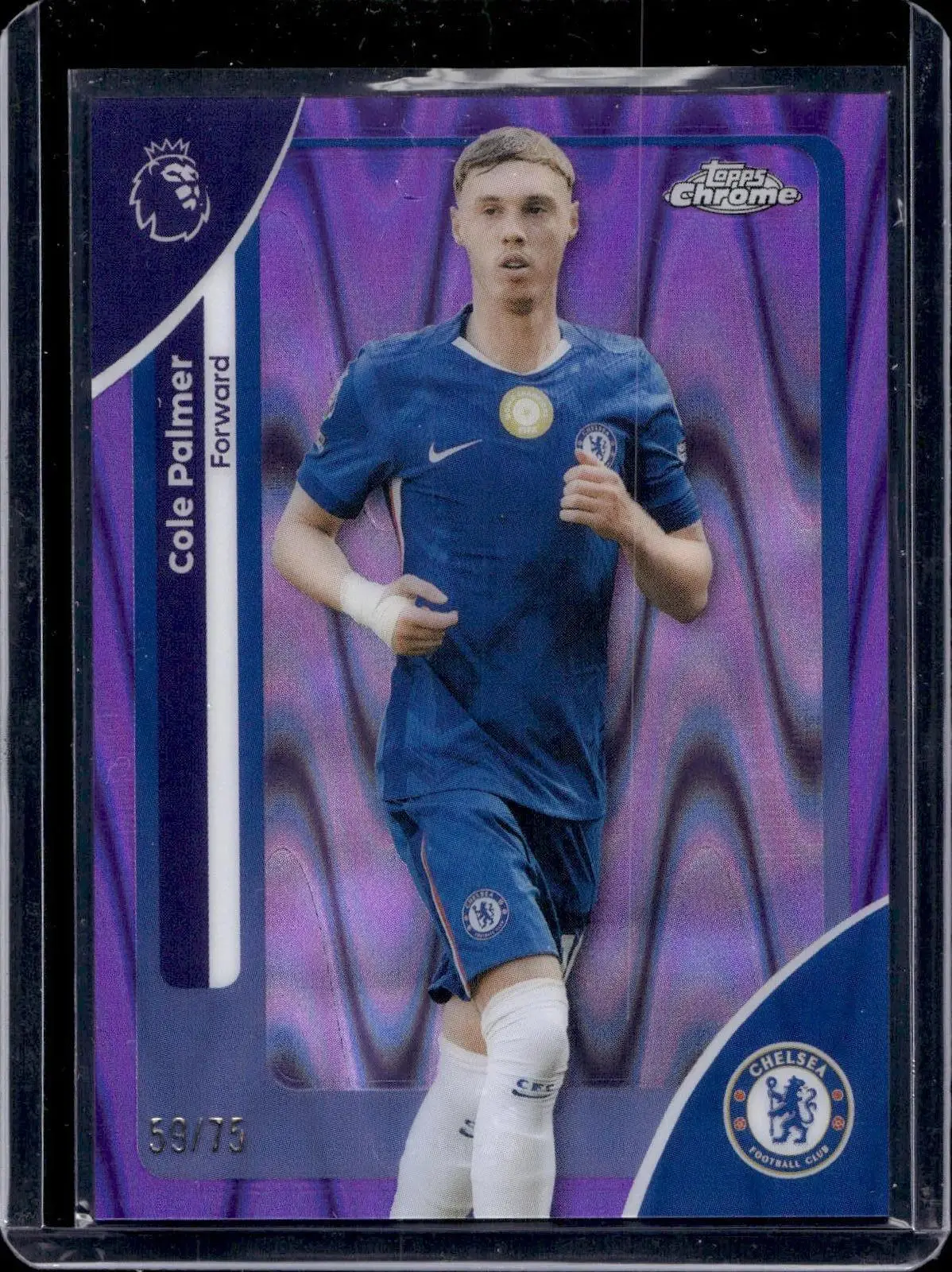Cole Palmer 2025-26 Topps Chrome Premier League Purple RayWave /75 Chelsea FC 63